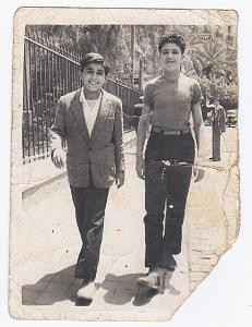 edmond a gauche et son copain  oran